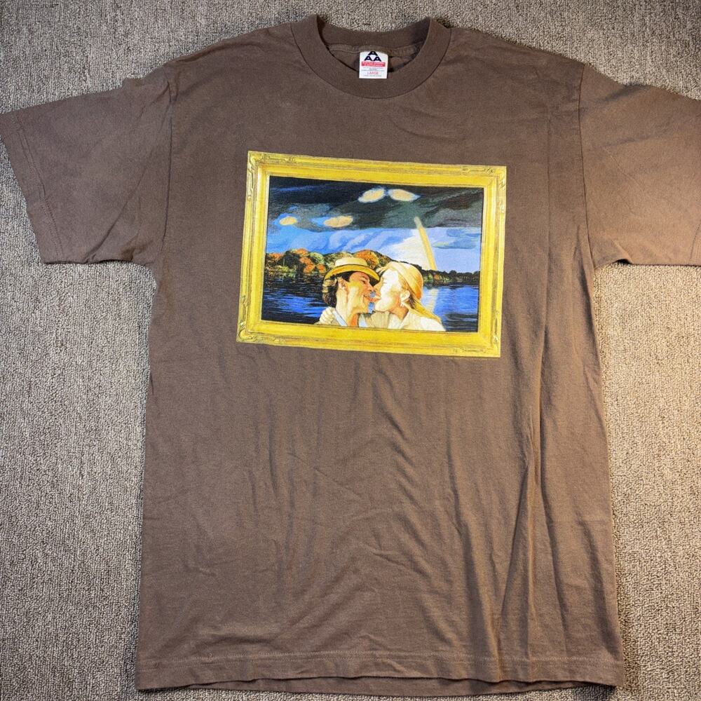 VTG 2000 Joni Mitchell Both Sides Now Your Shirt Large Brown Portrait 21x30